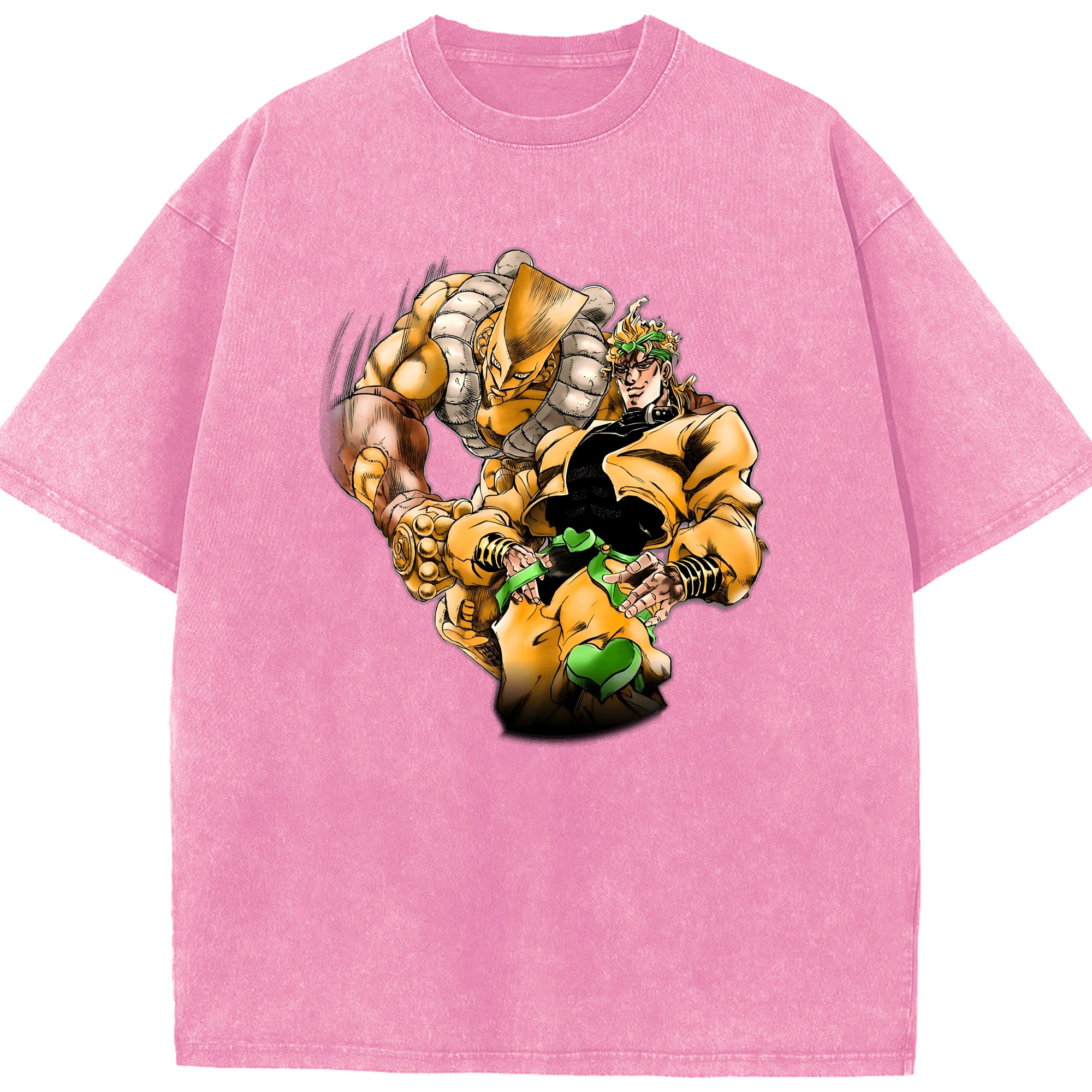 （画像用） ジョジョの奇妙な冒険 ディオ?ブランドー JoJo's Bizarre Adventure Dio Brando 綿100% ヴィンテージ風 半袖Tシャツ（フロントプリント）